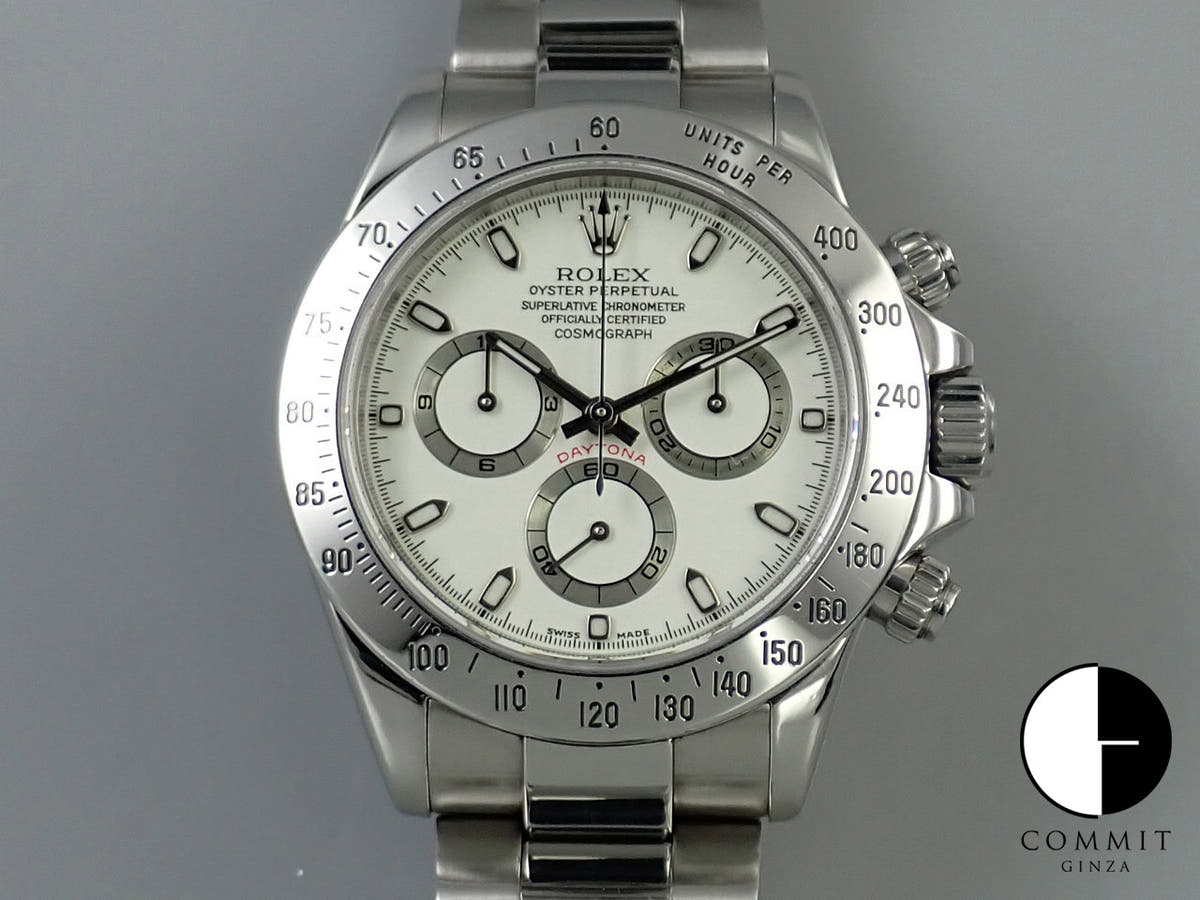 ロレックス デイトナ Ref.116520 ホワイト文字盤 中古 C5USJ0A0