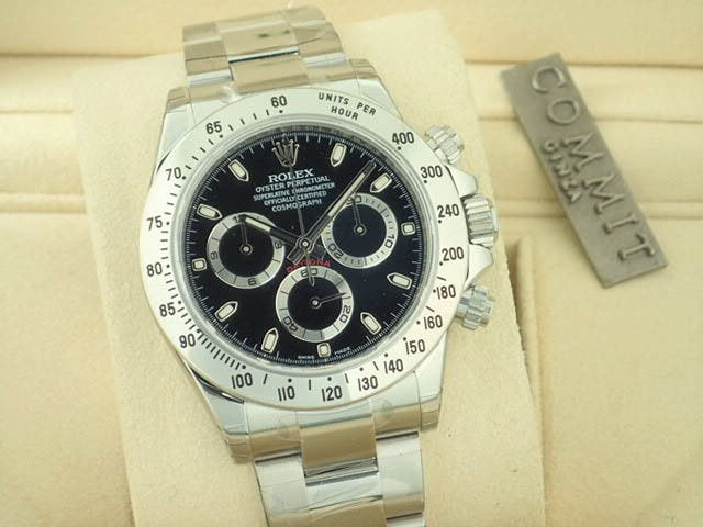 ロレックス デイトナ Ref.116520 ブラック文字盤 未使用 daytona-223