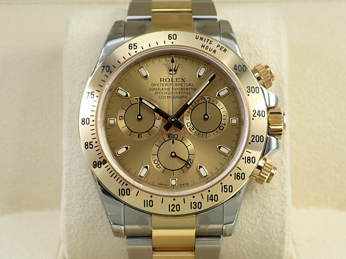 ロレックス デイトナ Ref.116523 シャンパン文字盤 中古 J8023173