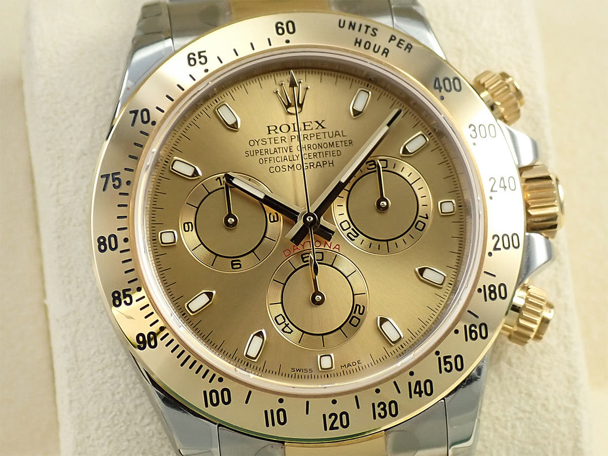 ロレックス デイトナ Ref.116523 シャンパン文字盤 中古 J8023173