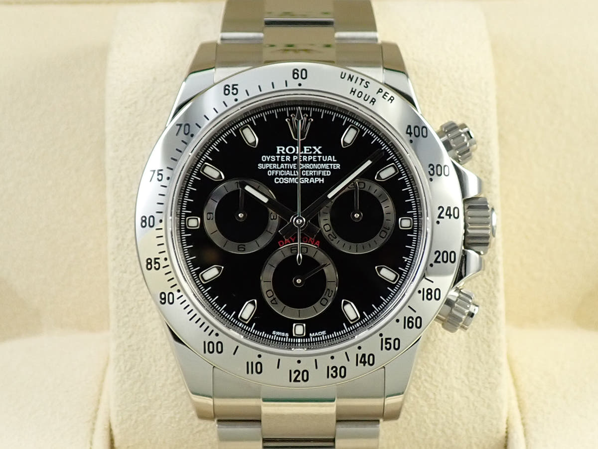 ロレックス デイトナ Ref.116520 ブラック文字盤 中古 95F14VSR