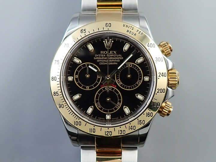 ロレックス デイトナ Ref.116523 ステンレススチール/イエローゴールド ブラック文字盤