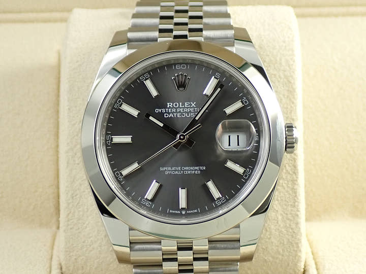 ロレックス デイトジャスト41 Ref.126300 ステンレススチール スレート文字盤 ジュビリーブレスレット 未使用 3Y72URMM