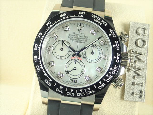 Rolex Daytona White Shell/8P Diamond 18KWG [Unused]