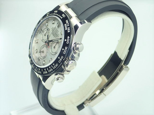 Rolex Daytona White Shell/8P Diamond 18KWG [Unused]