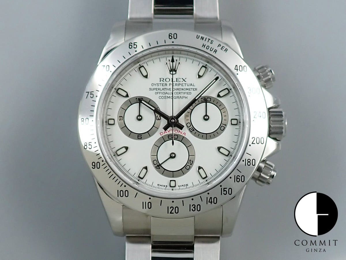 ロレックス デイトナ Ref.116520 ホワイト文字盤 中古 JP824698