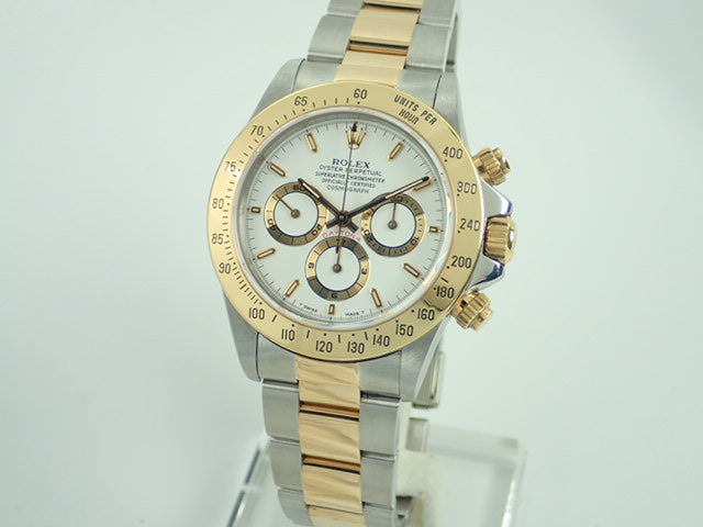 Rolex Daytona El Primero combination model, white dial, W number