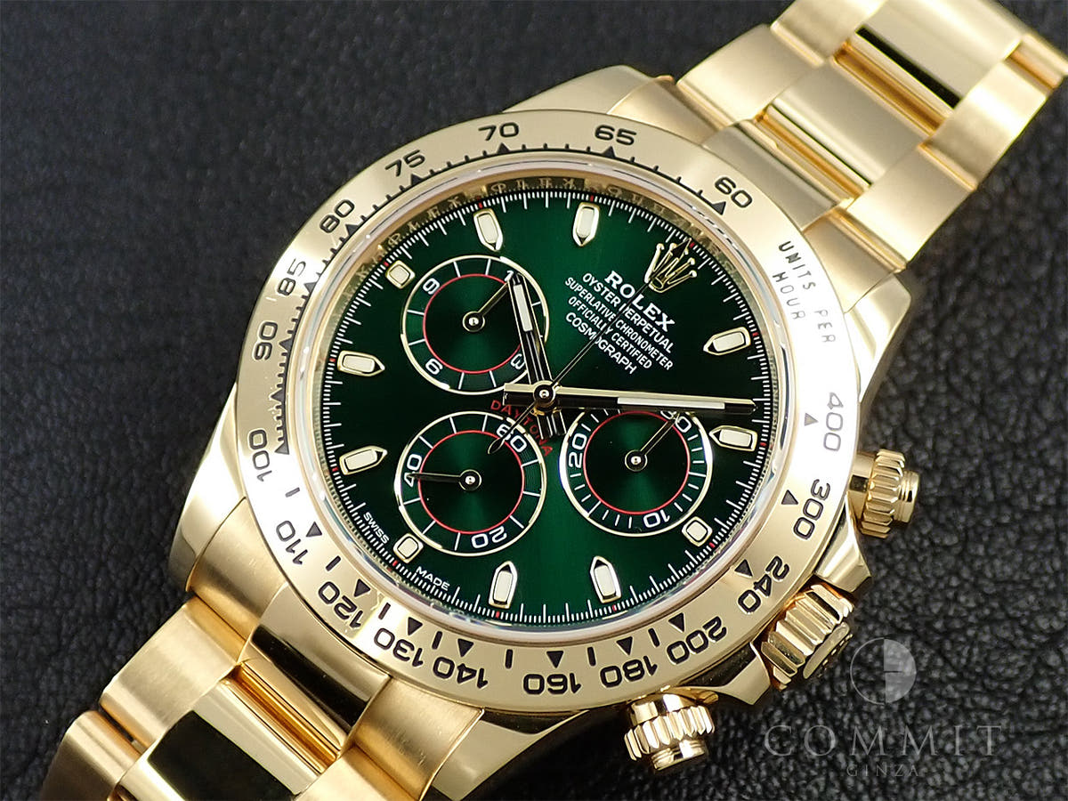 ロレックス デイトナ Ref.116508 グリーン文字盤 中古 JUZTUY8X