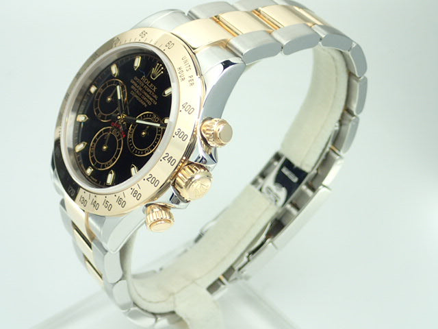 Rolex Daytona combination model, black dial, D serial number