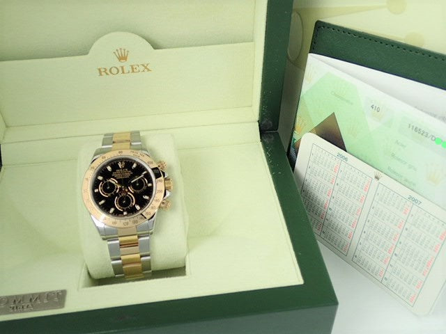 Rolex Daytona combination model, black dial, D serial number