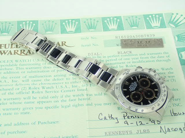 ロレックス デイトナ Ref.16520 ブラック文字盤 中古 daytona-309