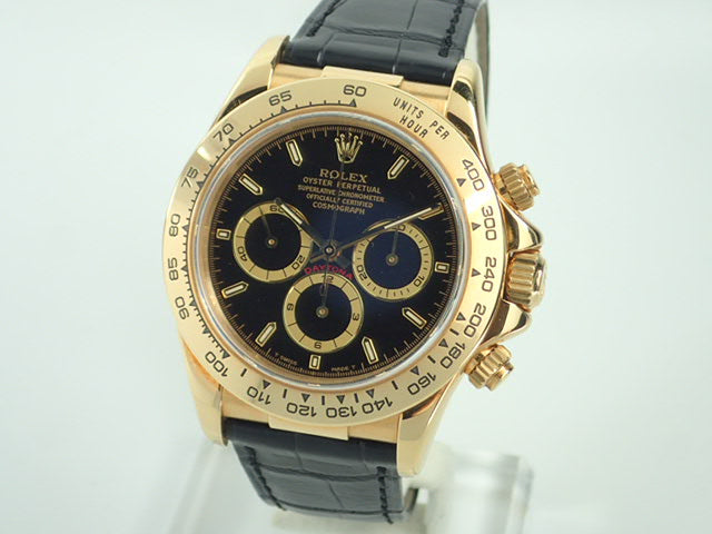 Rolex Daytona El Primero Black Dial 18KYG