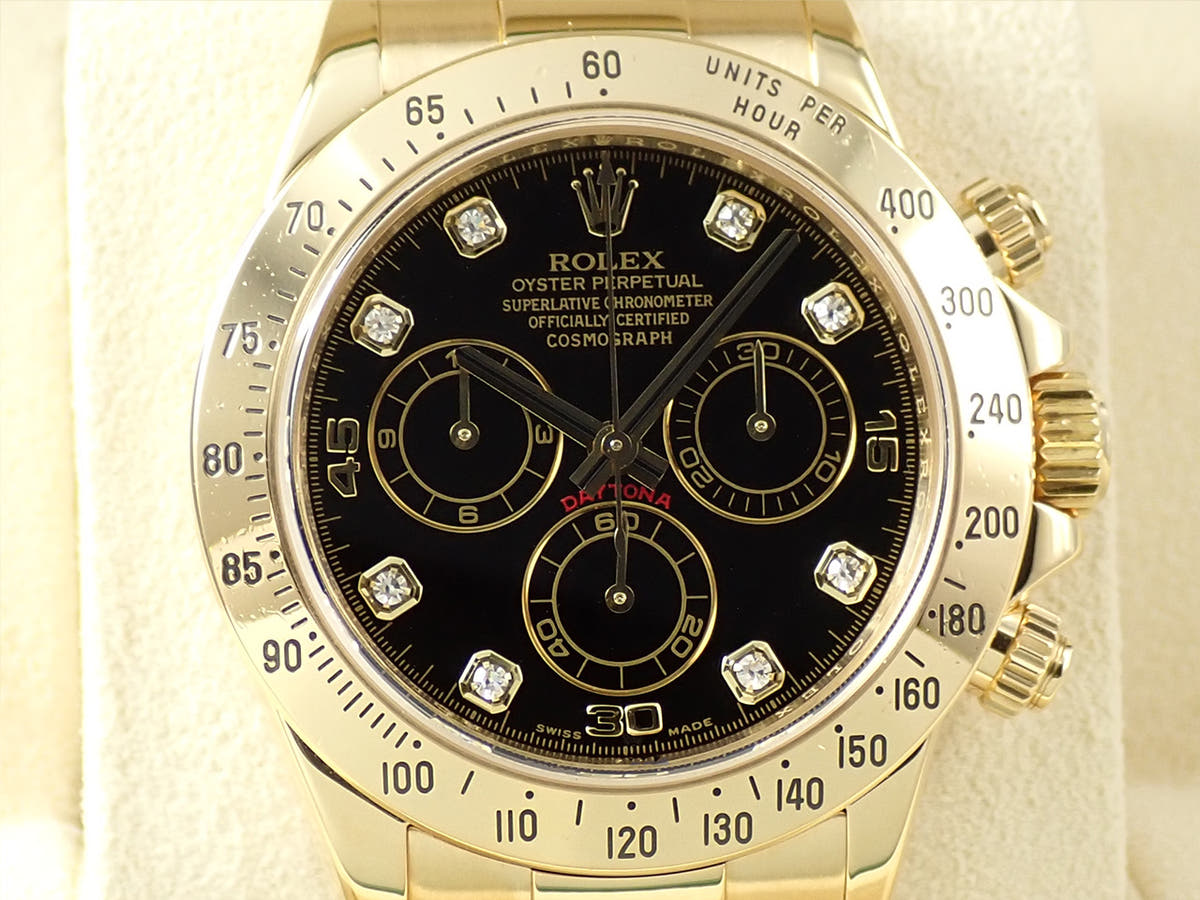 ロレックス デイトナ 8Pダイヤ Ref.116528G ブラック文字盤 中古 3UMLRCU8