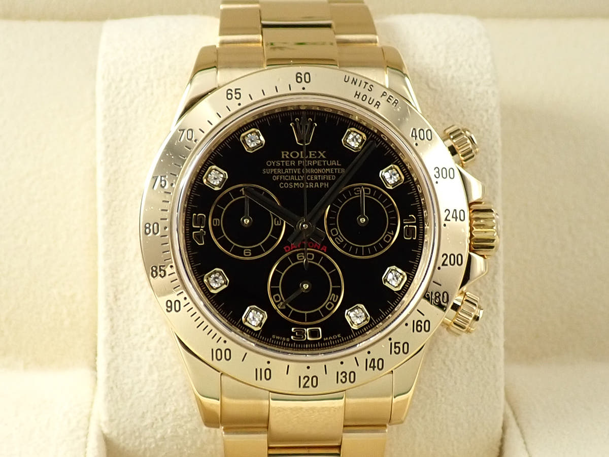 ロレックス デイトナ 8Pダイヤ Ref.116528G ブラック文字盤 中古 3UMLRCU8