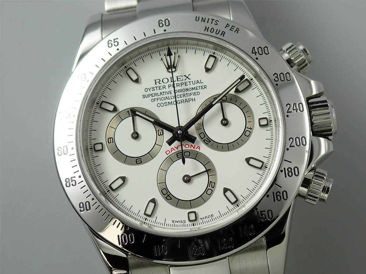ロレックス デイトナ Ref.116520 ホワイト文字盤 中古 46H53YV7