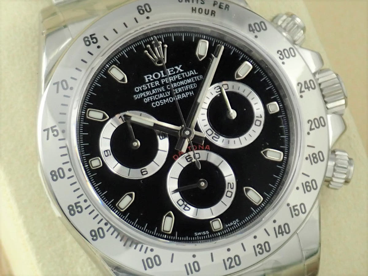 ロレックス デイトナ Ref.116520 ブラック文字盤 デッドストック daytona-358