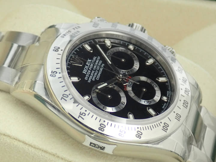 ロレックス デイトナ Ref.116520 ブラック文字盤 デッドストック daytona-358