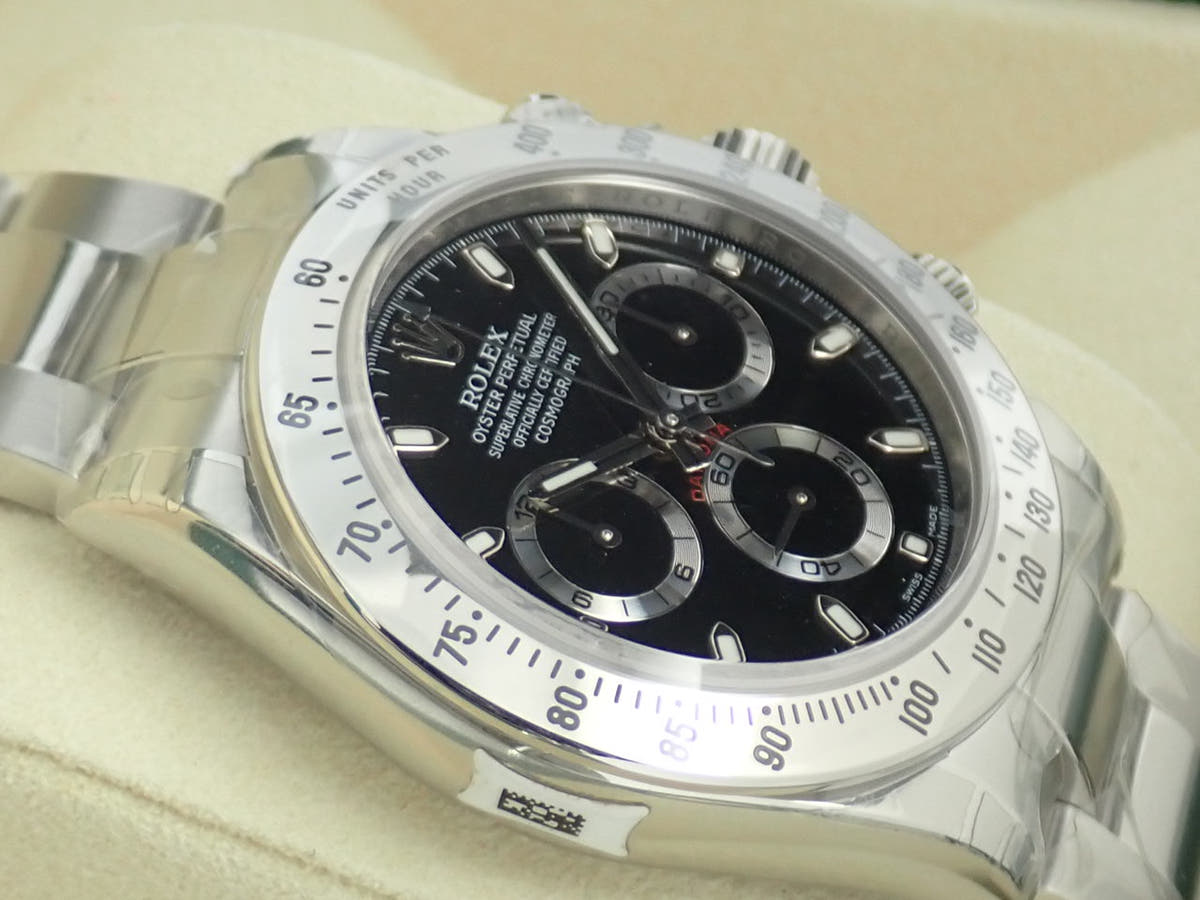ロレックス デイトナ Ref.116520 ブラック文字盤 デッドストック daytona-358