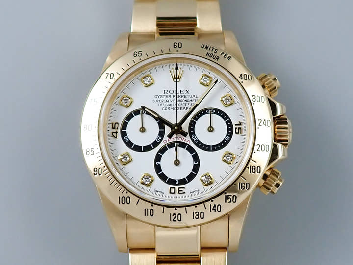 ロレックス デイトナ エルプリメロ Ref.16528G イエローゴールド ホワイトx8Pダイヤ文字盤