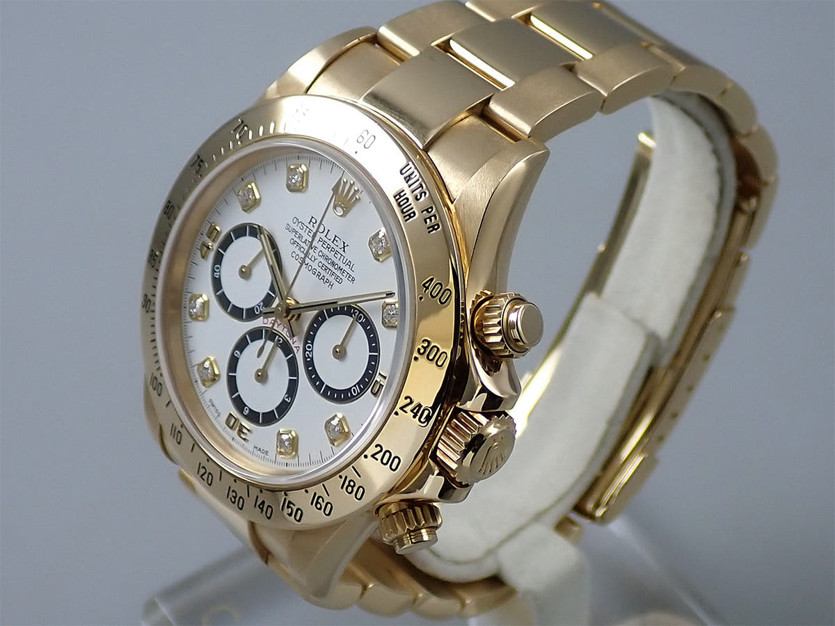 ロレックス デイトナ エルプリメロ Ref.16528G ホワイト8Pダイヤ文字盤 中古 3S895579