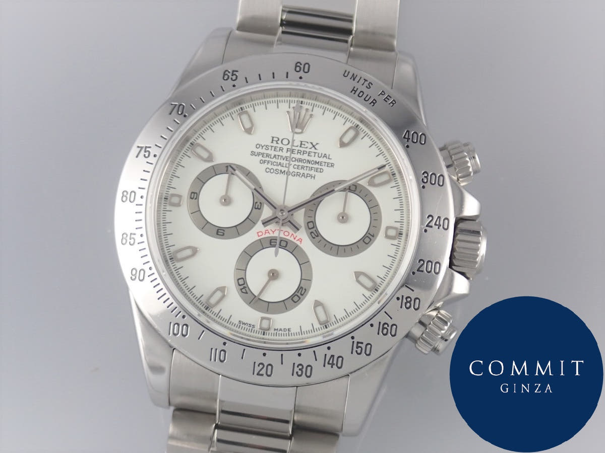 ロレックス デイトナ Ref.116520 ホワイト文字盤 中古 daytona-380