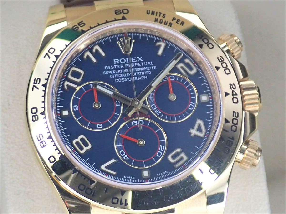 ロレックス デイトナ Ref.116518 ブルーアラビア文字盤 中古 daytona-393