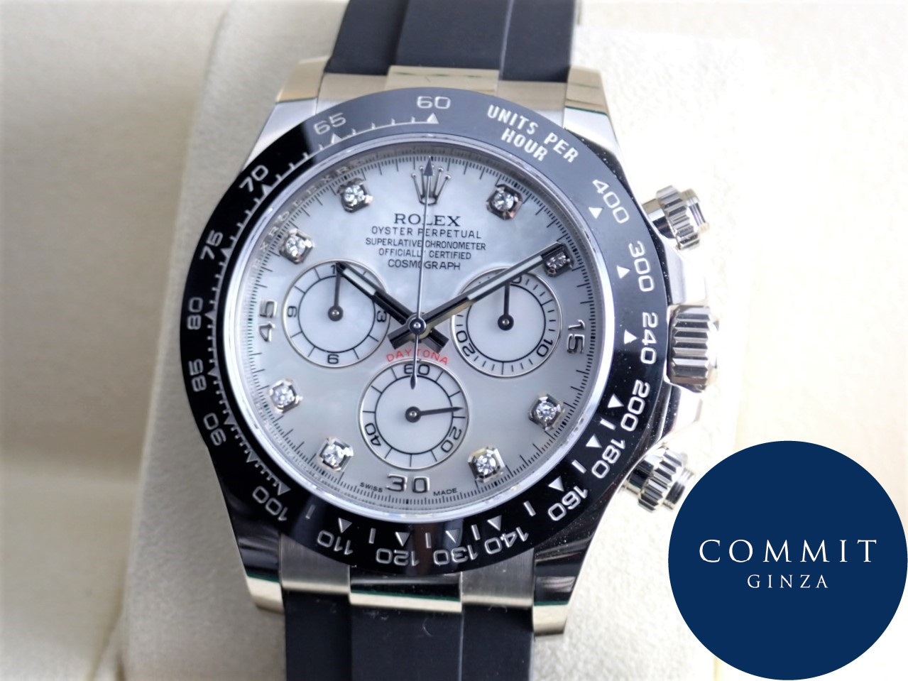 Rolex Daytona White Shell 8P Diamond 18KWG [Unused] [New Warranty]