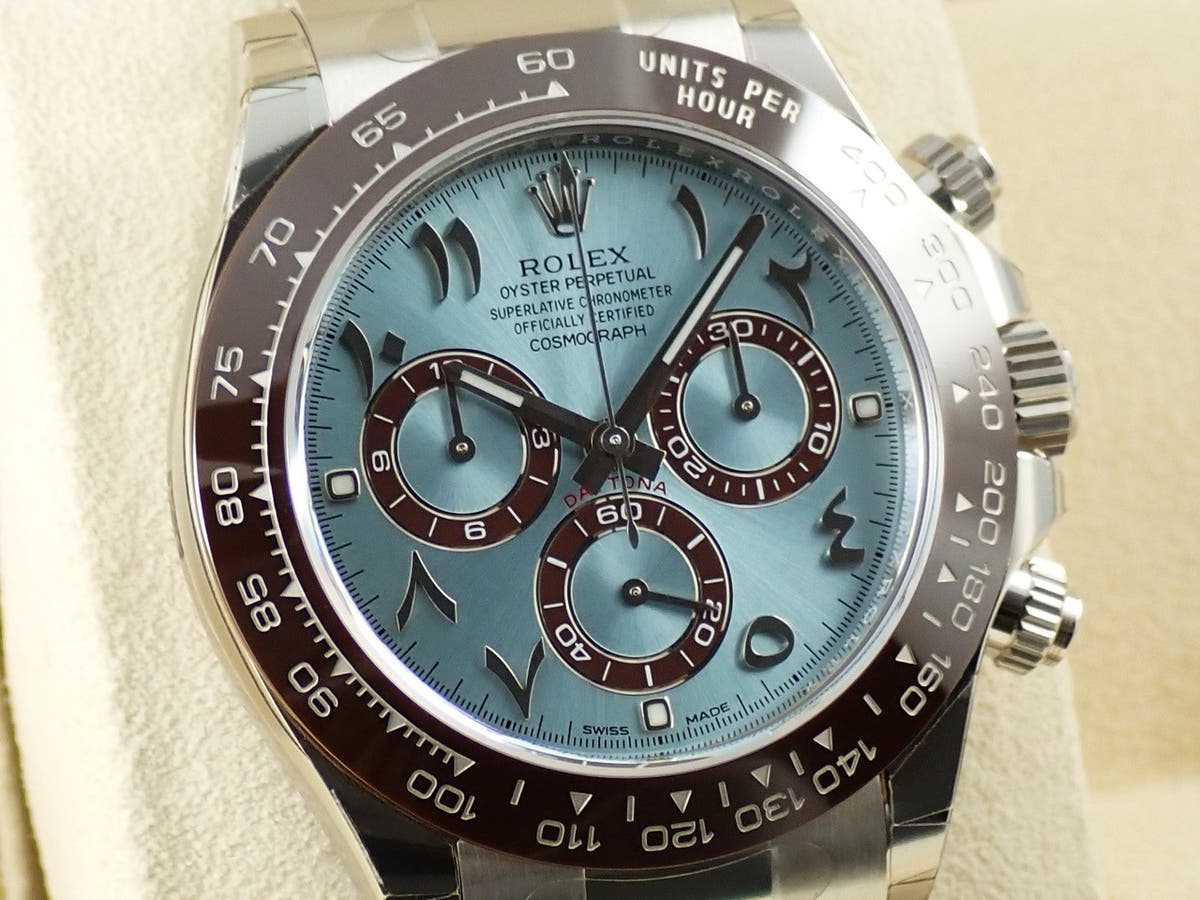 ロレックス デイトナ Ref.116506 アイスブルー×アラビアインデックス文字盤 美中古 588KA3AL