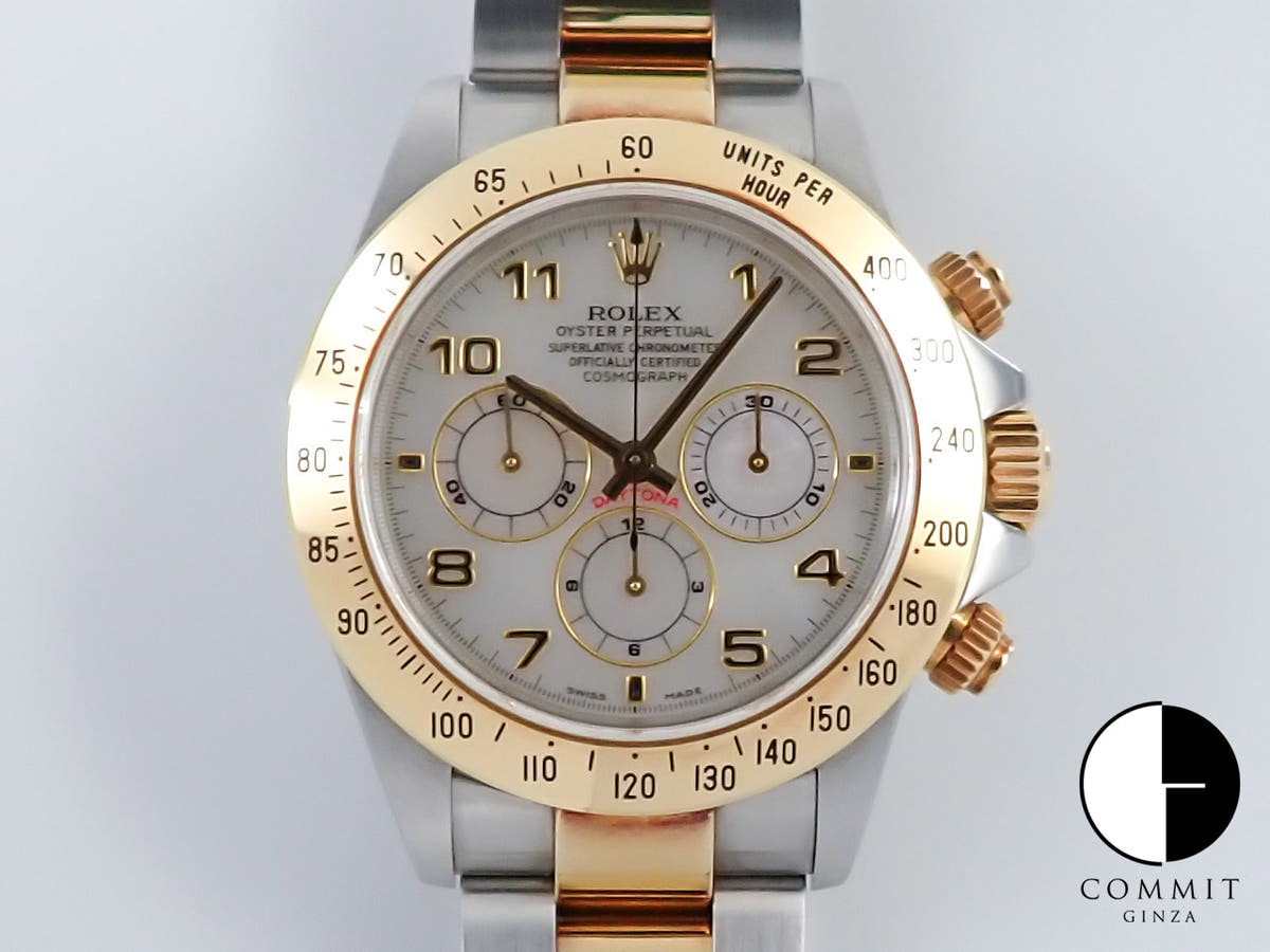 ロレックス デイトナ Ref.16523NA ホワイトシェルアラビア文字盤 中古 FTF42C45