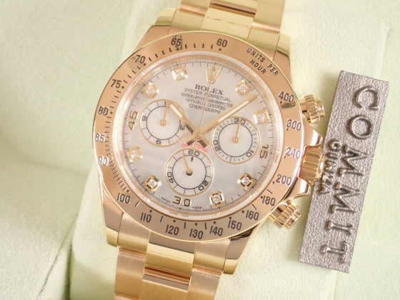 Rolex Daytona White Shell 8P Diamond Random