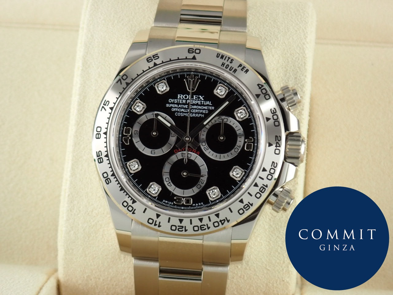 Rolex Daytona Black Dial 8P Diamond [Unused] &lt;New Warranty Card, Box, etc.&gt;