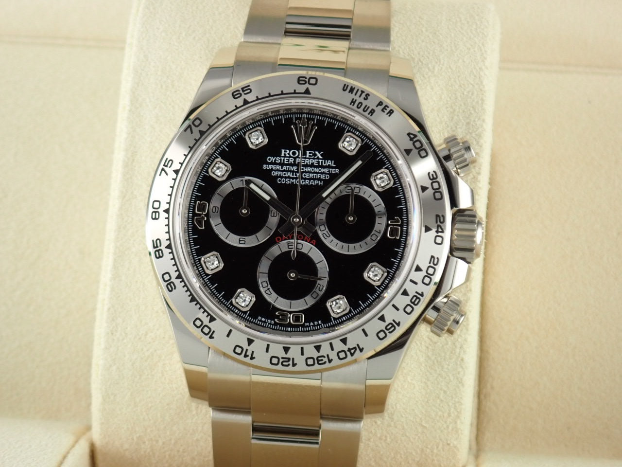 Rolex Daytona Black Dial 8P Diamond [Unused] &lt;New Warranty Card, Box, etc.&gt;