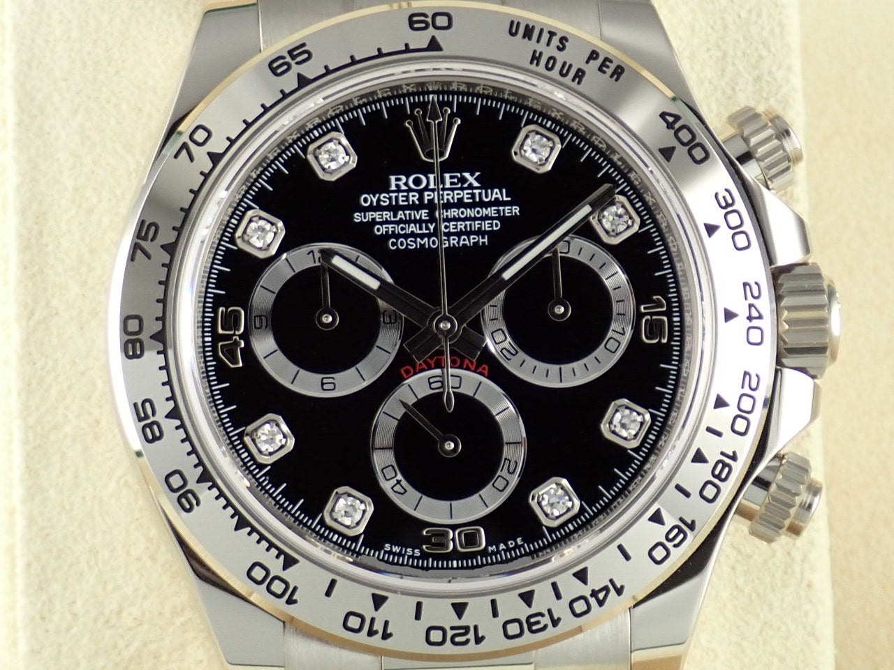 Rolex Daytona Black Dial 8P Diamond [Unused] &lt;New Warranty Card, Box, etc.&gt;