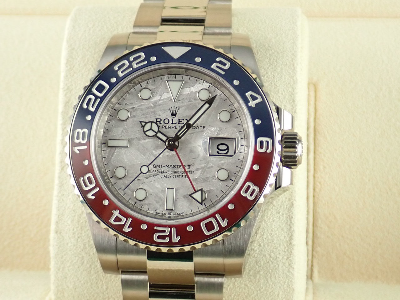 Rolex GMT Master II Red and Blue Bezel Meteorite Dial &lt;New Warranty Card, Box, etc.&gt;