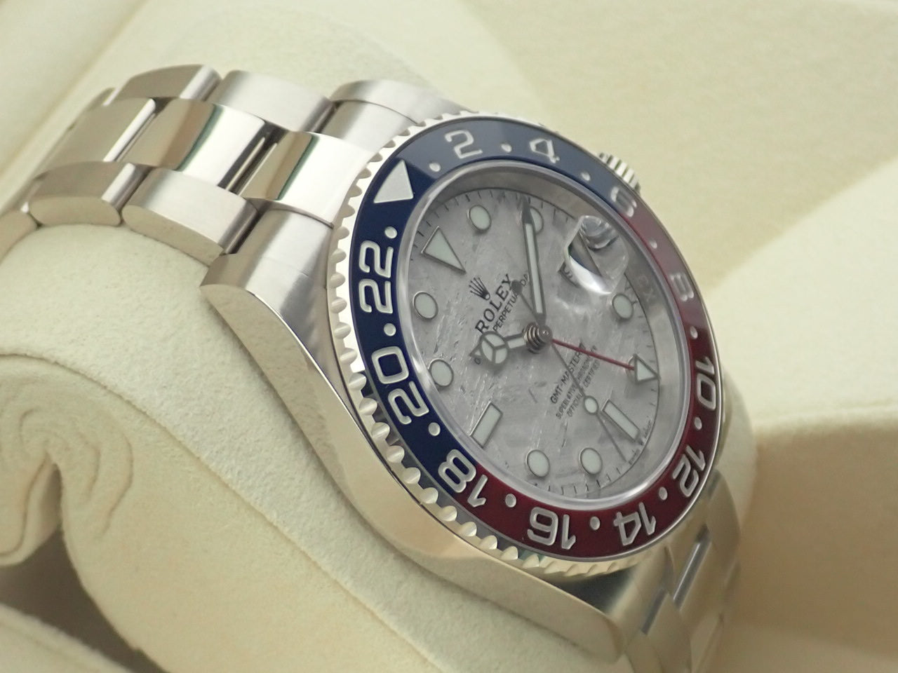 Rolex GMT Master II Red and Blue Bezel Meteorite Dial &lt;New Warranty Card, Box, etc.&gt;