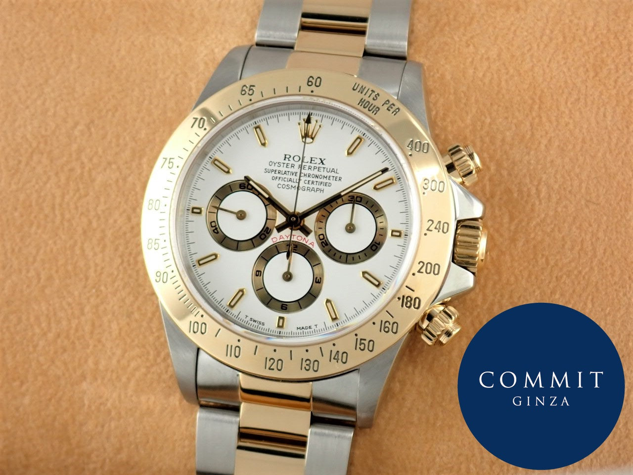 Rolex Daytona El Primero combination model, white dial, W number