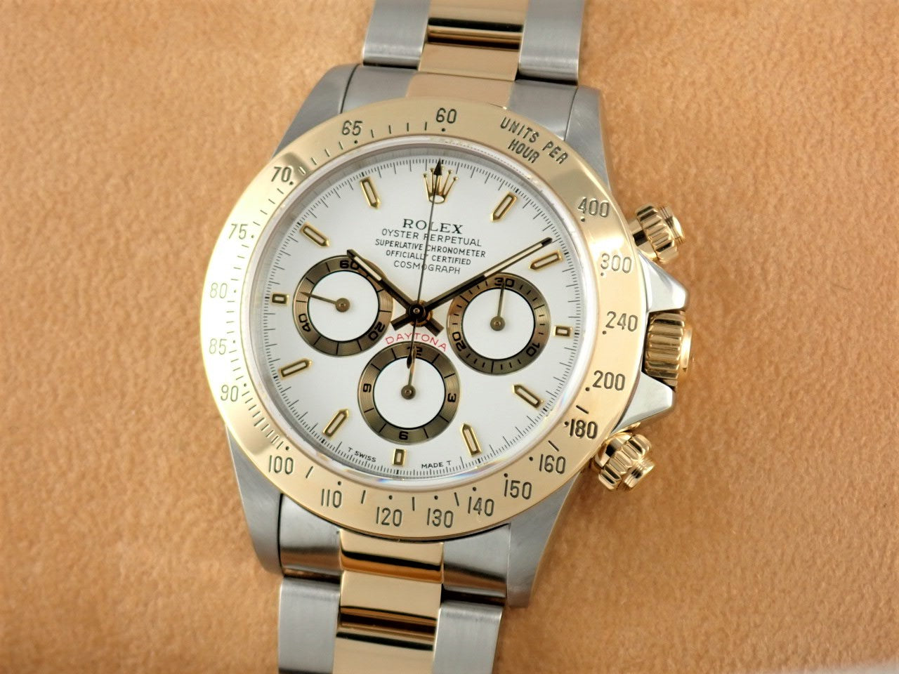 Rolex Daytona El Primero combination model, white dial, W number