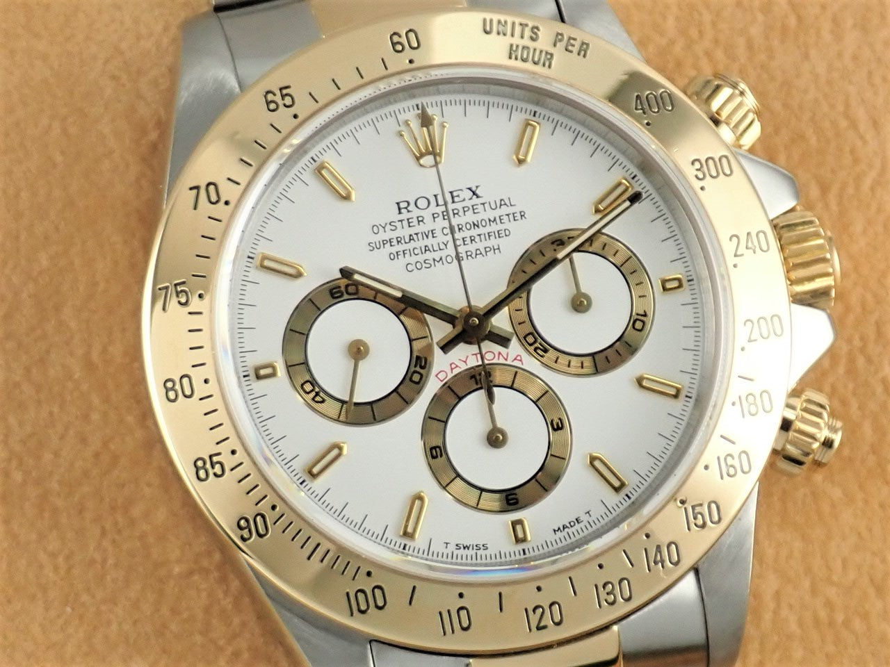 Rolex Daytona El Primero combination model, white dial, W number