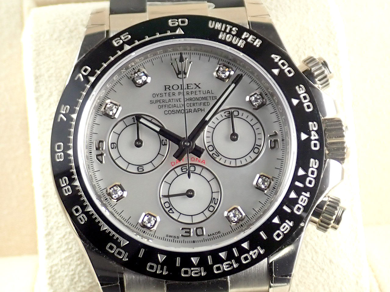 Rolex Daytona 8P Diamond White Shell Dial 18KWG [Unused] &lt;Warranty, Box, Other&gt;