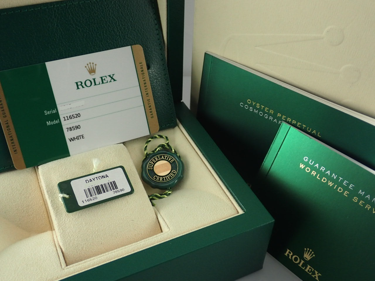 Rolex Daytona Mirrored Buckle White Dial Random Number [Unused] &lt;Warranty, Box, Other&gt;