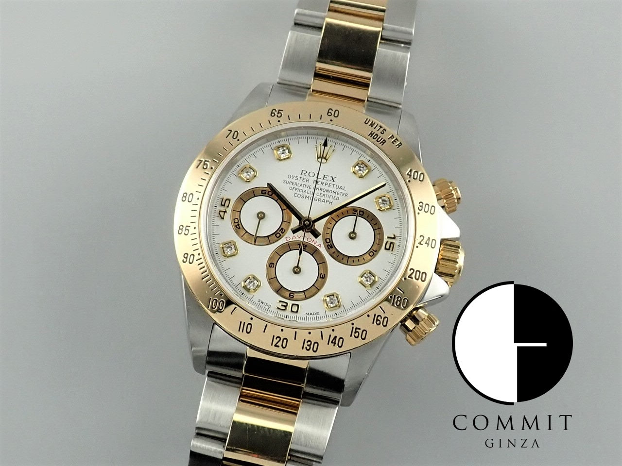 Rolex Daytona 8P Diamond White Dial U-Serial Number &lt;Box&gt;