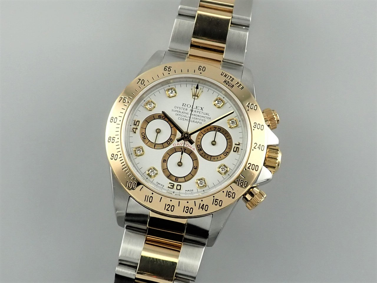 Rolex Daytona 8P Diamond White Dial U-Serial Number &lt;Box&gt;