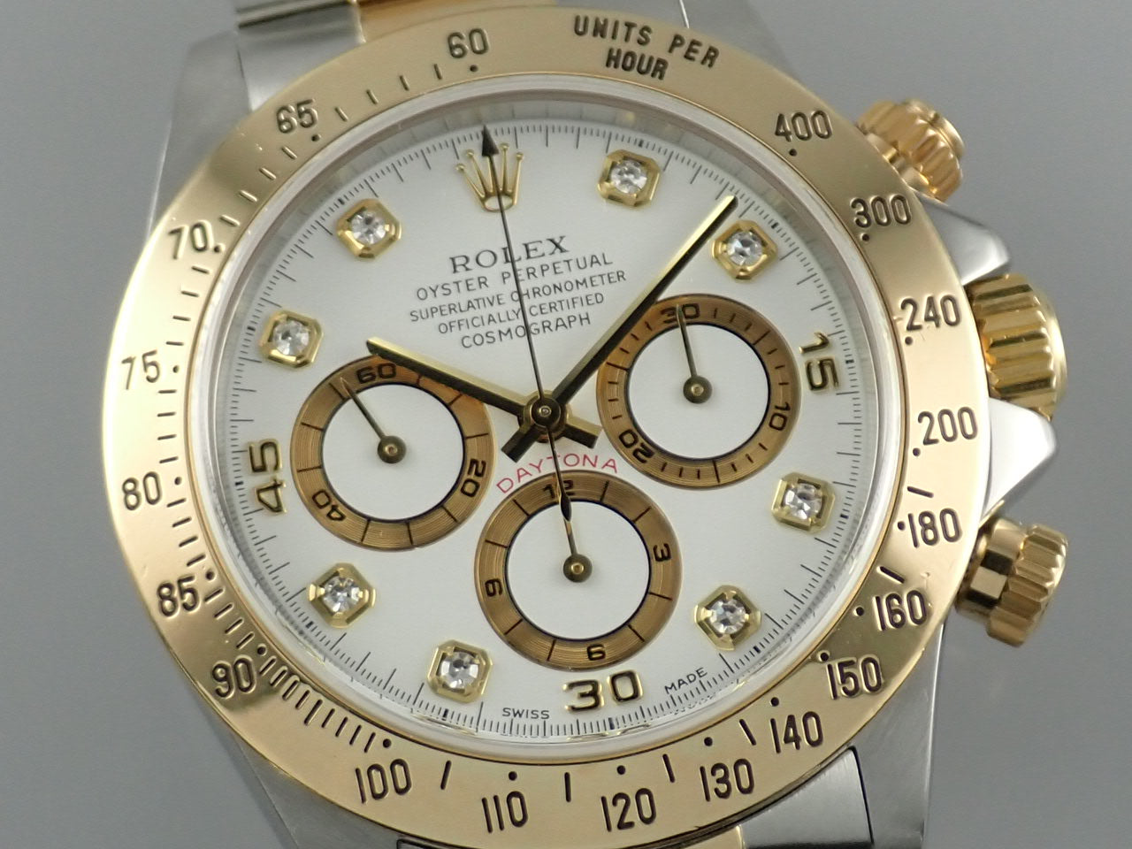 Rolex Daytona 8P Diamond White Dial U-Serial Number &lt;Box&gt;