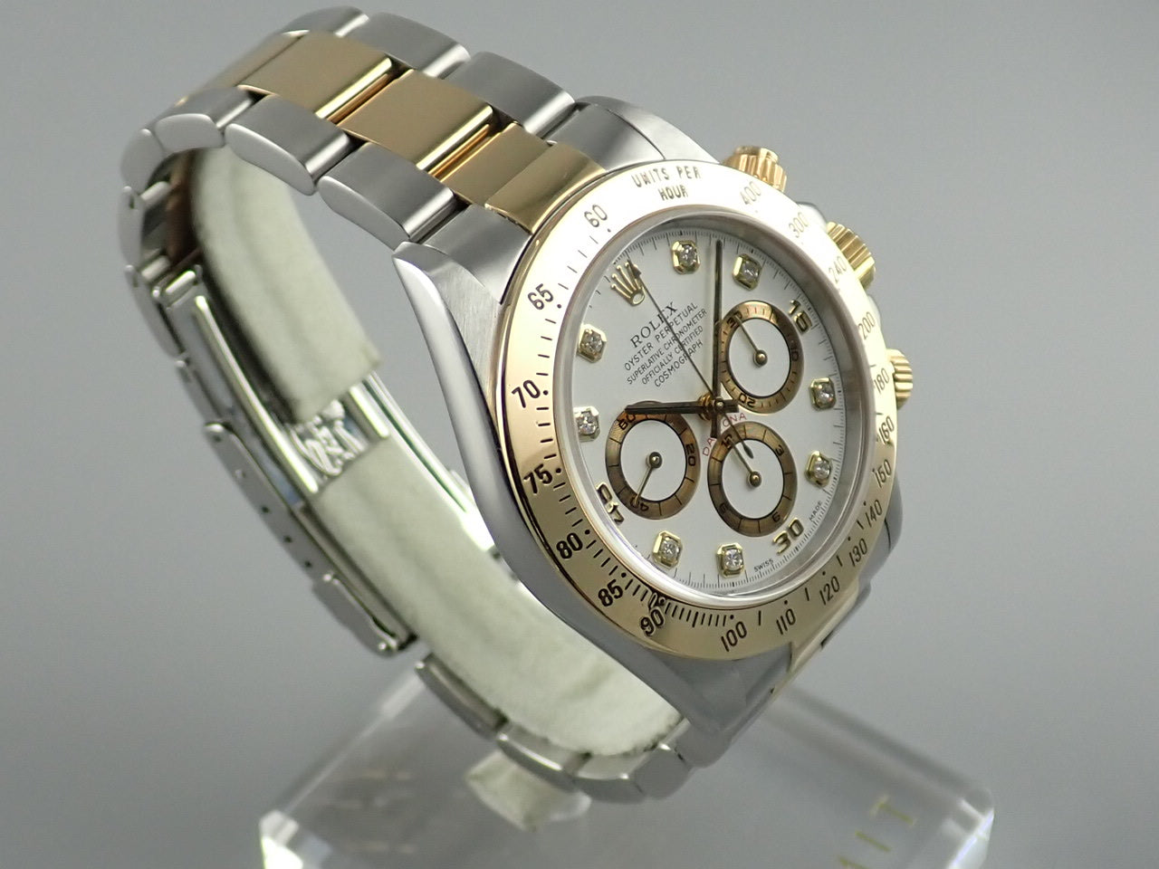 Rolex Daytona 8P Diamond White Dial U-Serial Number &lt;Box&gt;