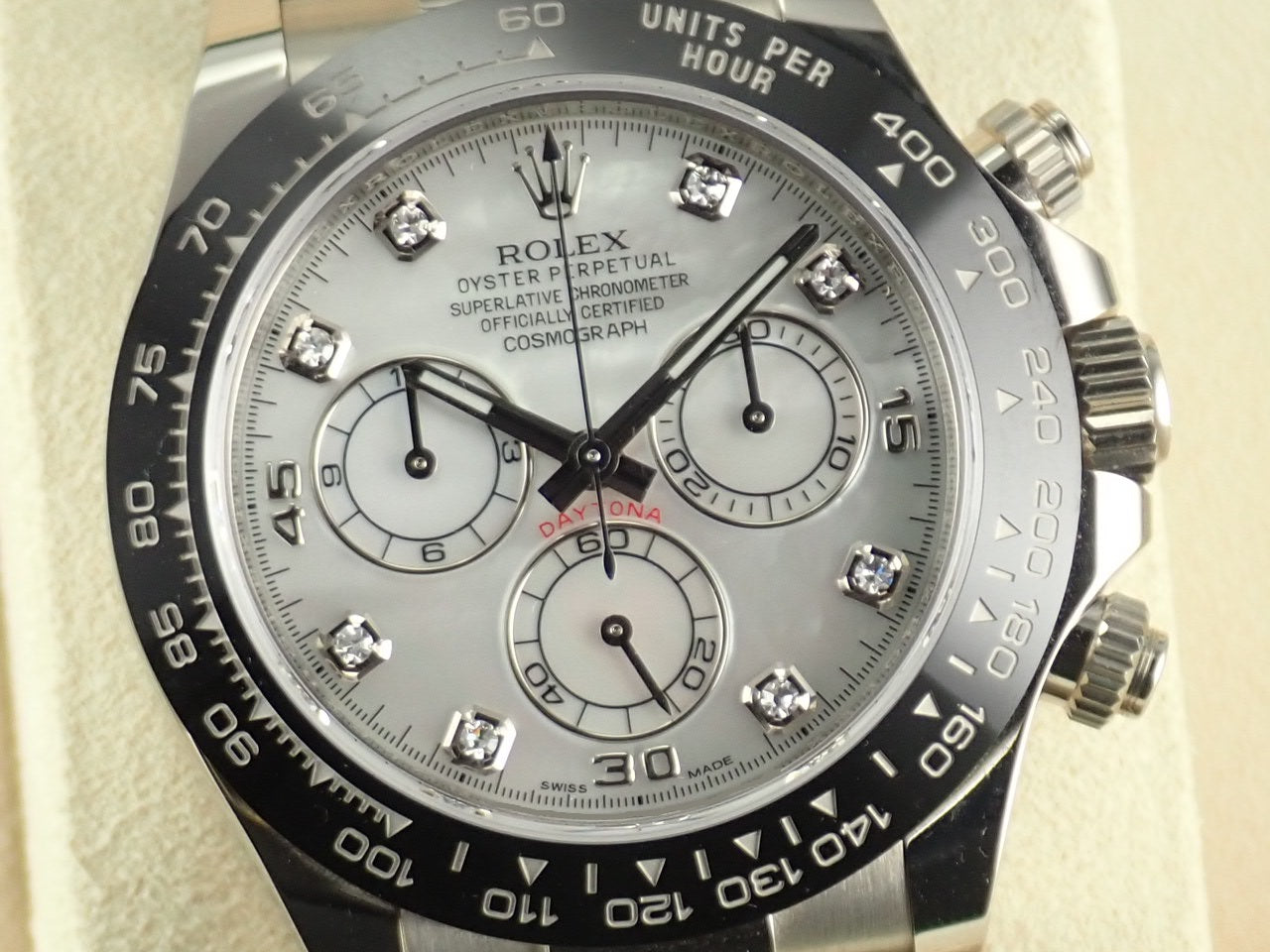 Rolex Daytona 8P Diamond White Shell Dial 18KWG &lt;Warranty, Box, etc.&gt;