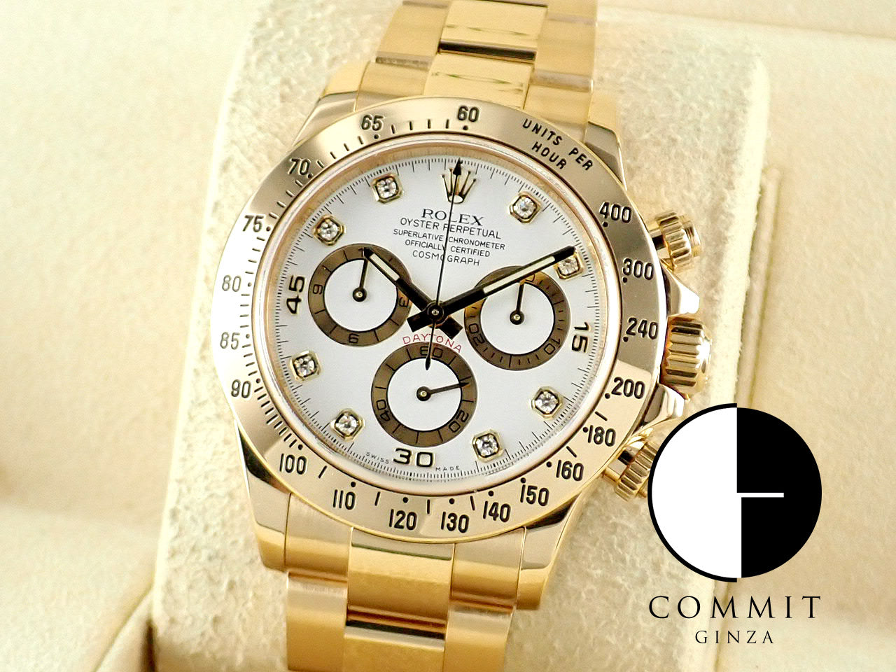 Rolex Daytona White Dial 8P Diamond Random Number &lt;Warranty, Box, Other&gt;