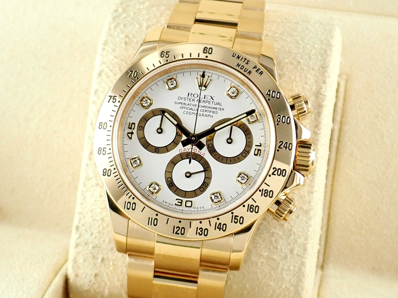 Rolex Daytona White Dial 8P Diamond Random Number &lt;Warranty, Box, Other&gt;