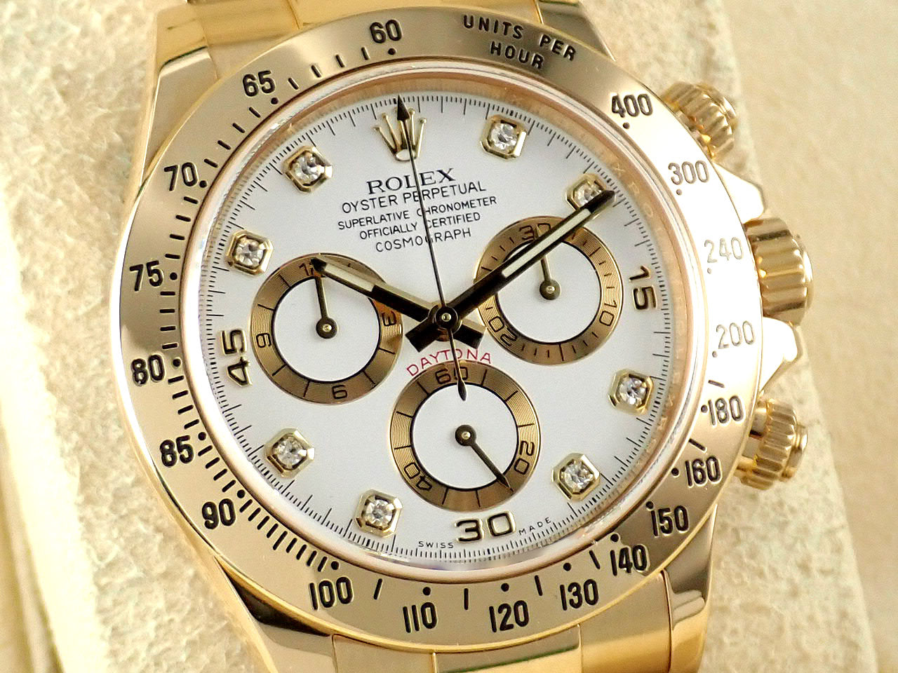 Rolex Daytona White Dial 8P Diamond Random Number &lt;Warranty, Box, Other&gt;