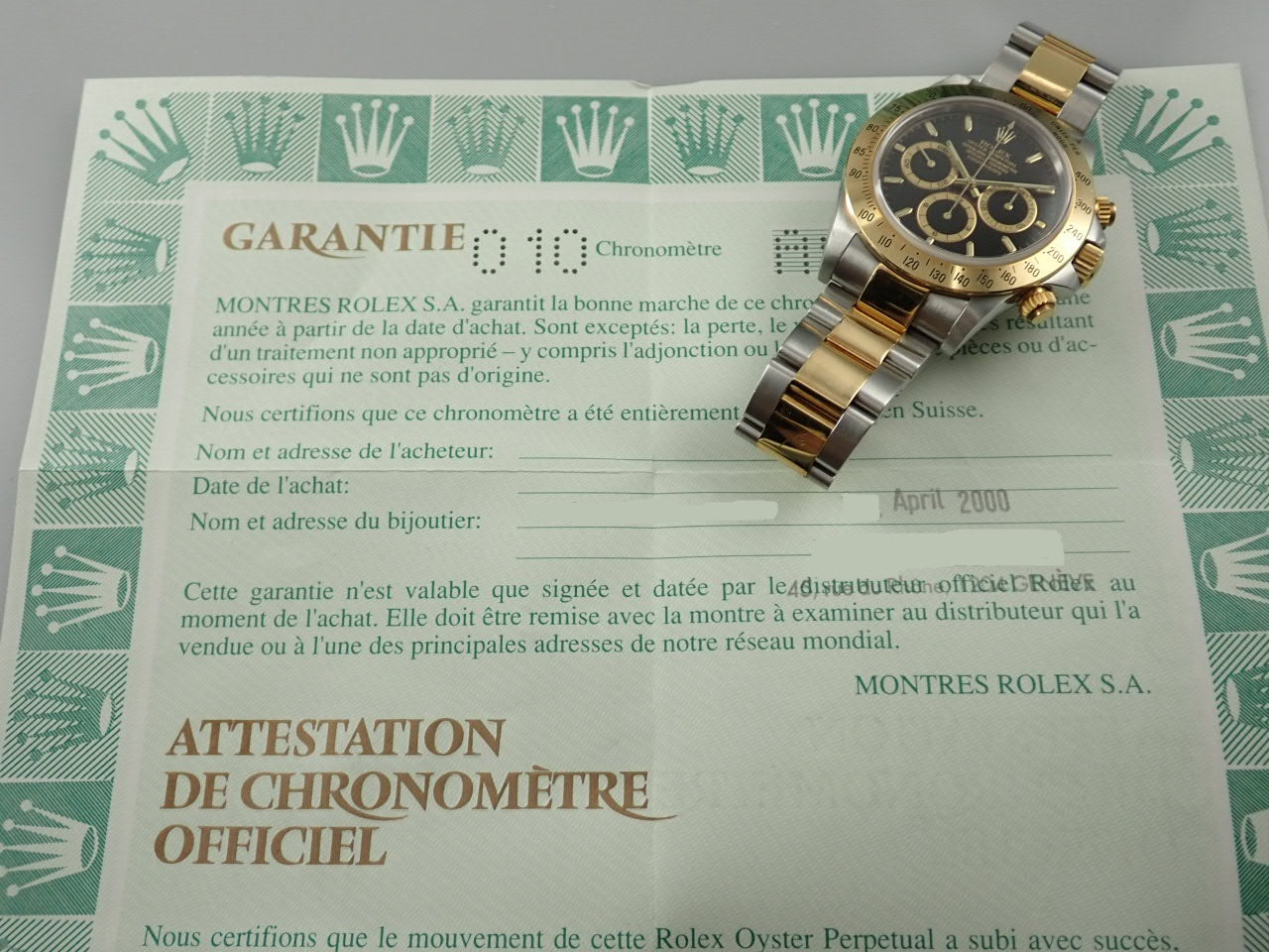 Rolex Daytona Combi El Primero Black Dial A Series &lt;Warranty, Box, etc.&gt;