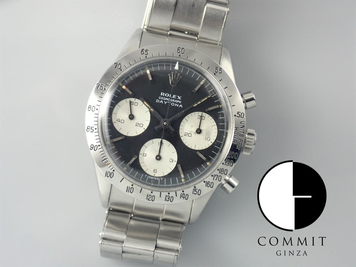ロレックス デイトナ Ref.6239 ブラック×シルバー文字盤 中古 daytona-707